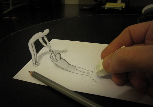 Des magnifiques dessins en 3D au crayon à papier - Cocktail