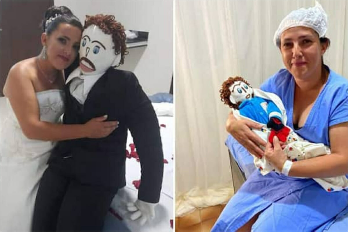 Мама предложила дочь. (Meirivone Rocha Moraes. Женщина родила от куклы. Женщина вышла замуж за куклу.